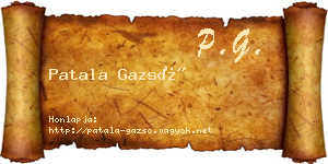 Patala Gazsó névjegykártya